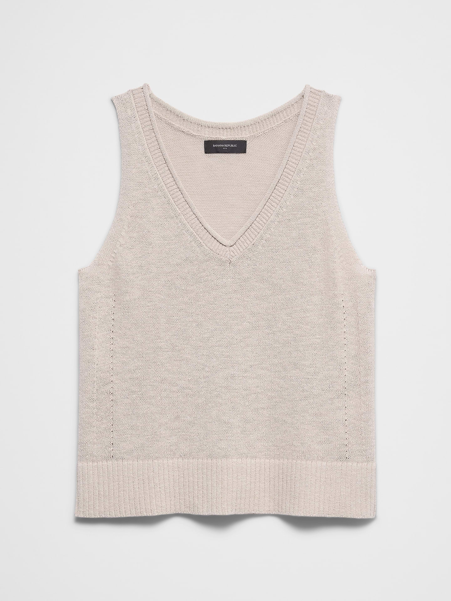 Image number 4 showing, Ramie-Cotton Pointelle Sweater Tank