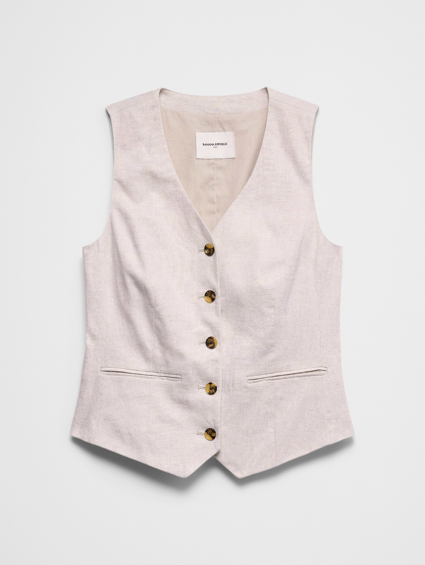 Image number 4 showing, Linen-Blend Classic Vest