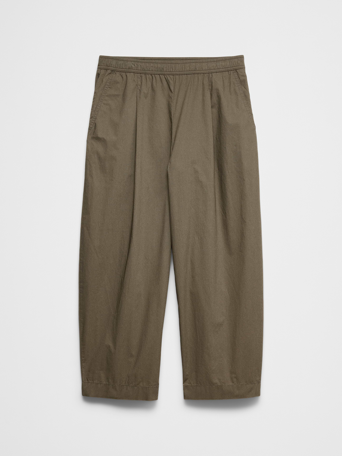 Image number 4 showing, Barrel-Leg High-Rise Pull-On Cropped Pant