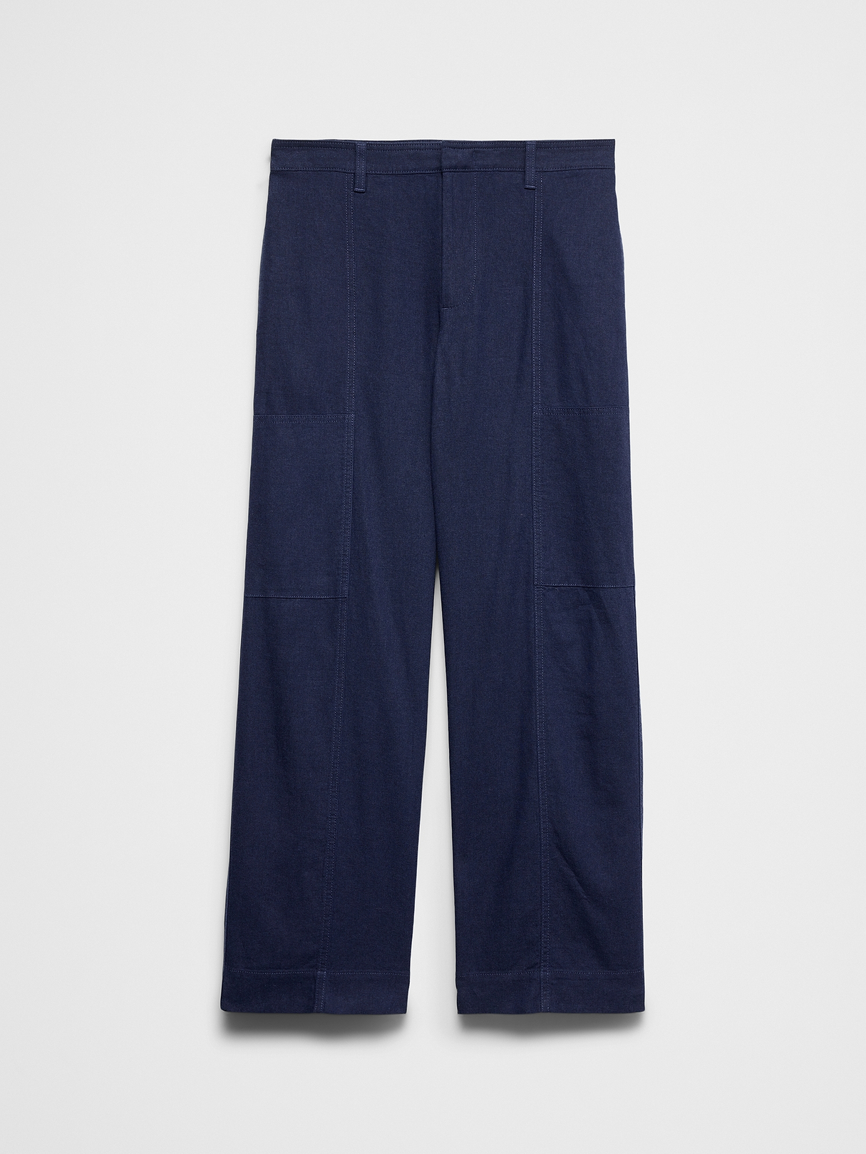 Straight High-Rise Linen-Blend Utility Pant | Banana Republic Factory