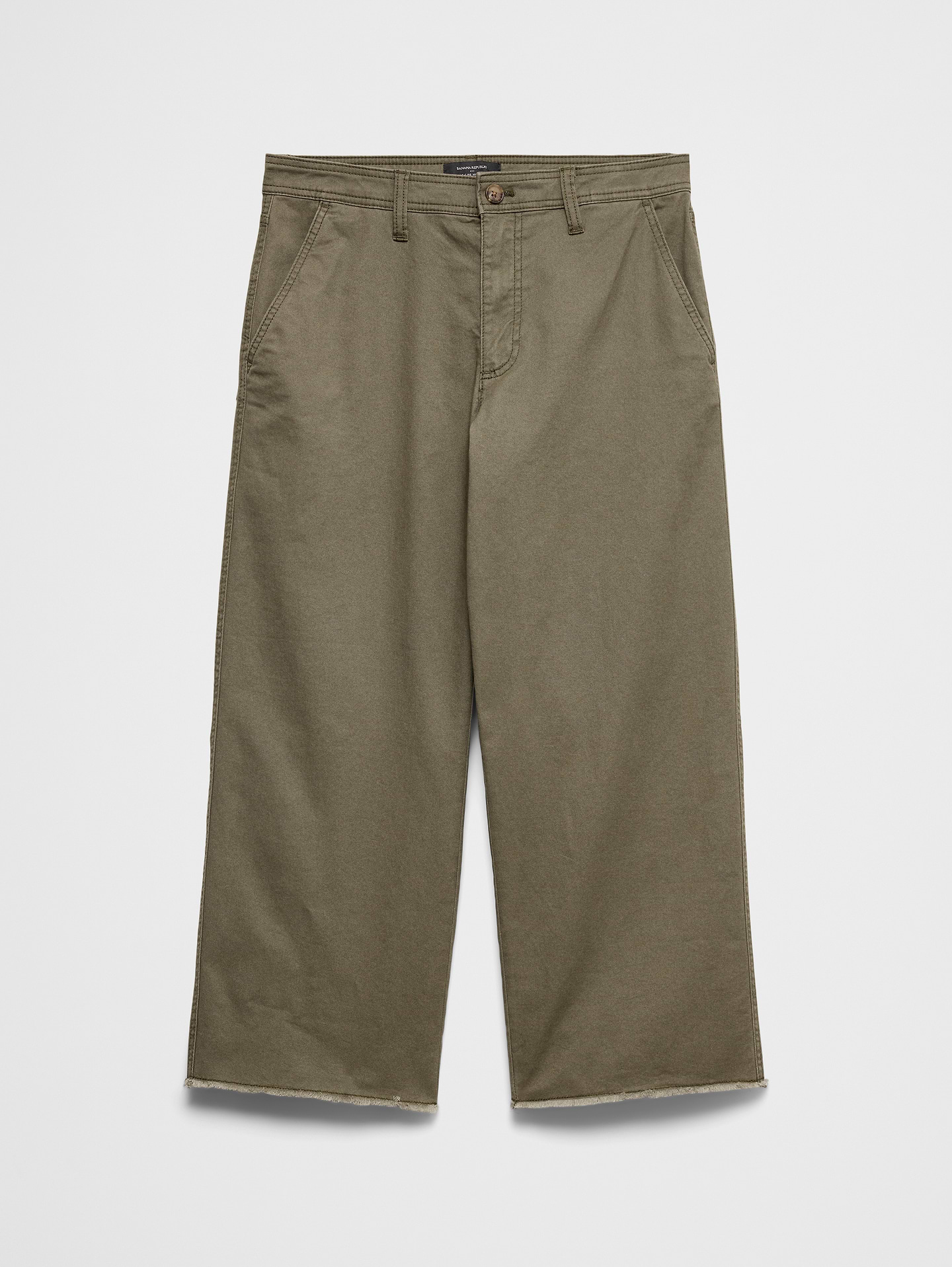 Image number 4 showing, Wide-Leg High-Rise Authentic Cropped Chino