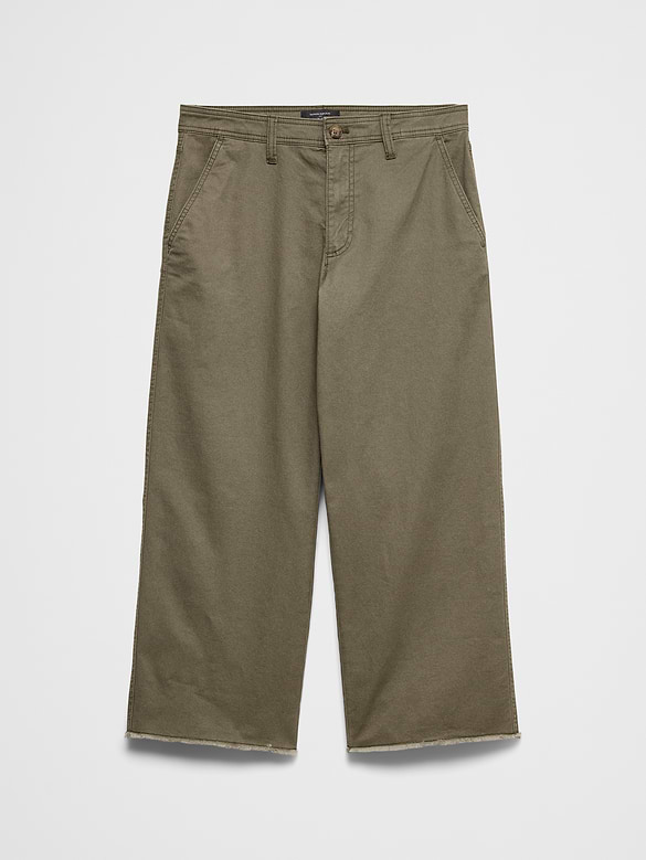 Wide-Leg High-Rise Authentic Cropped Chino