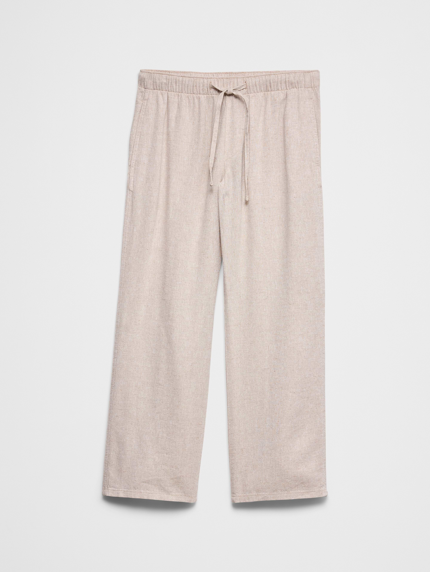 Image number 4 showing, Straight-Leg Mid-Rise Linen-Blend Pant