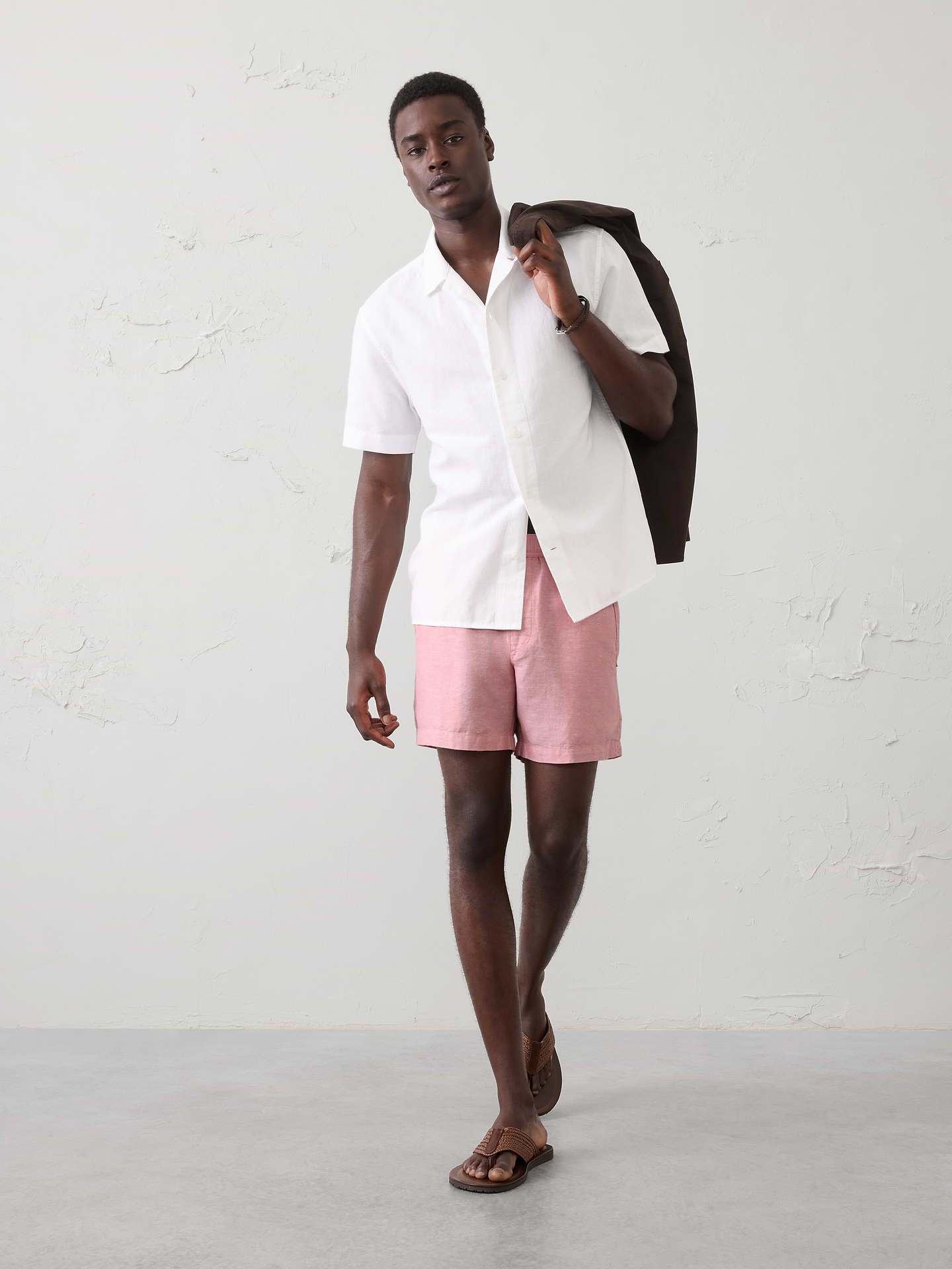 Image number 1 showing, Slim-Fit 5" Linen-Blend Short