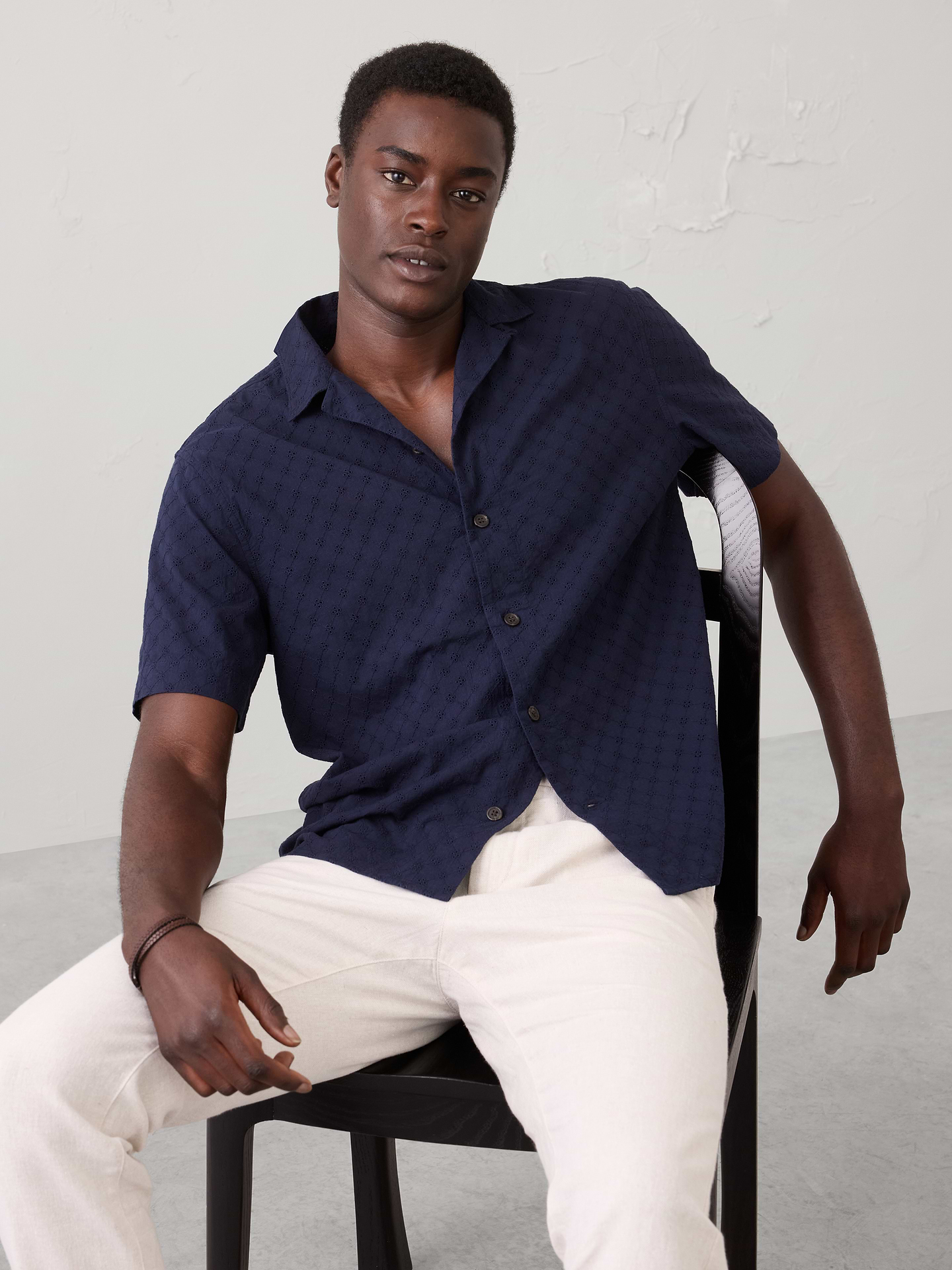 Image number 1 showing, Standard-Fit Textured Resort Shirt