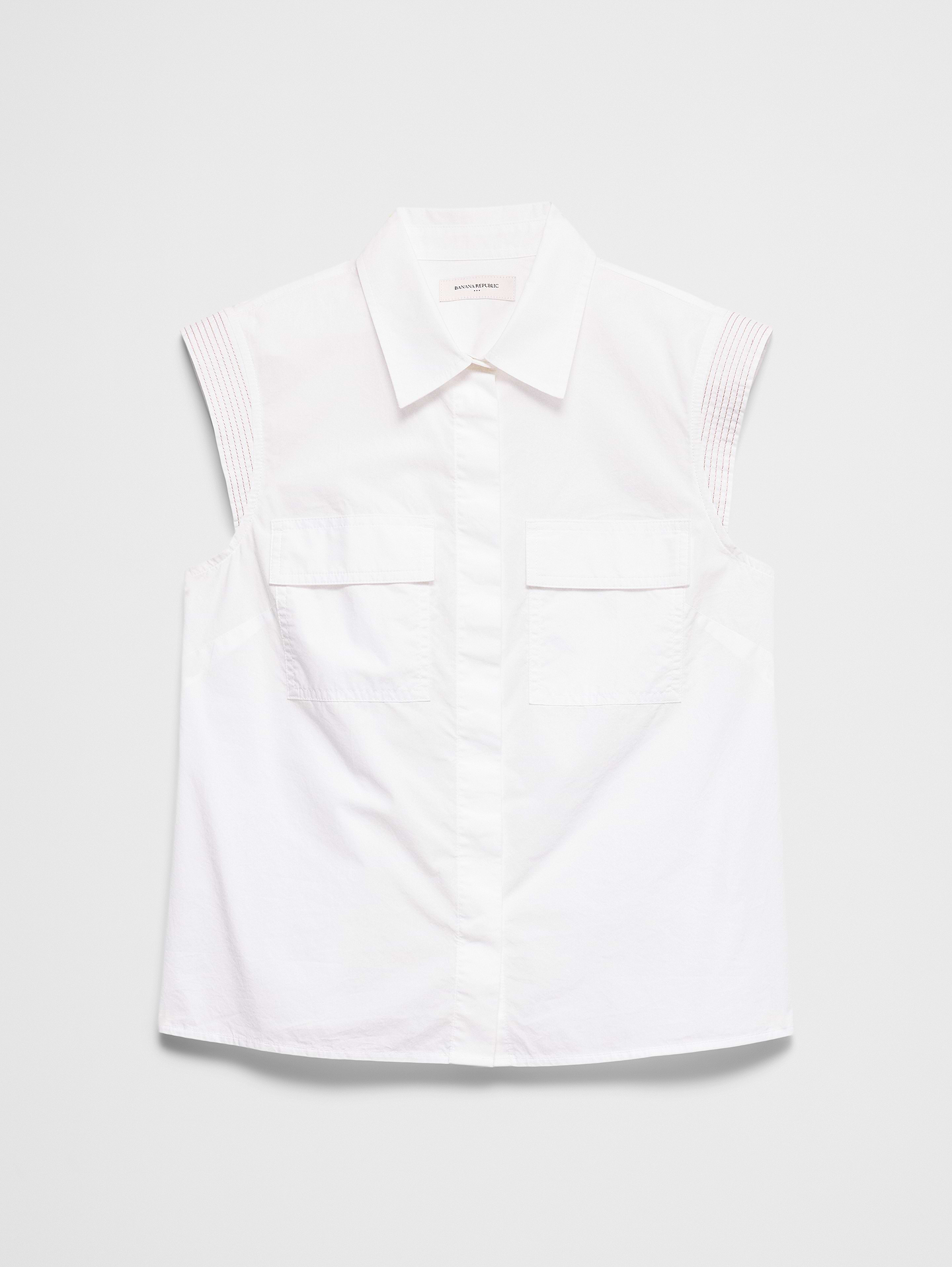 Image number 4 showing, Trapunto Cap-Sleeve Shirt