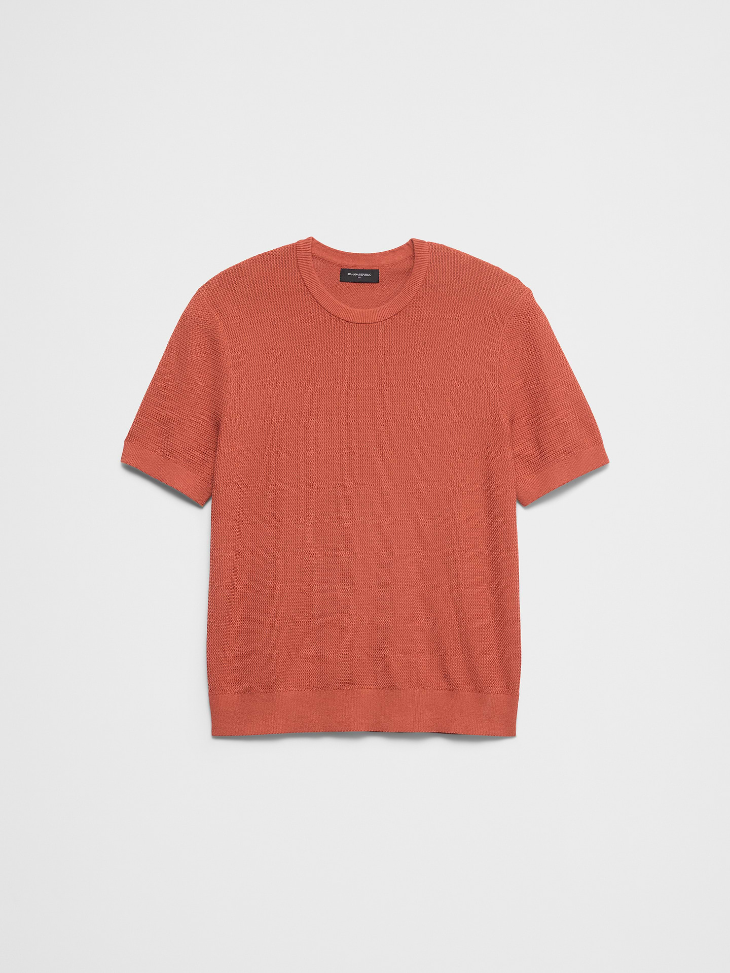 L'image numéro 7 présente T-shirt étroit en tricot côtelé texturé