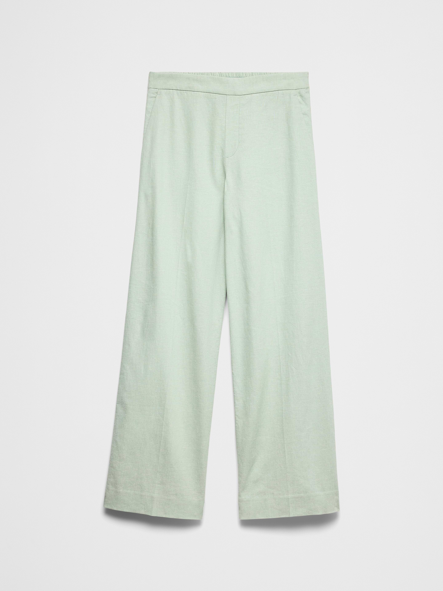 Image number 7 showing, Wide-Leg High-Rise Linen-Blend Pant