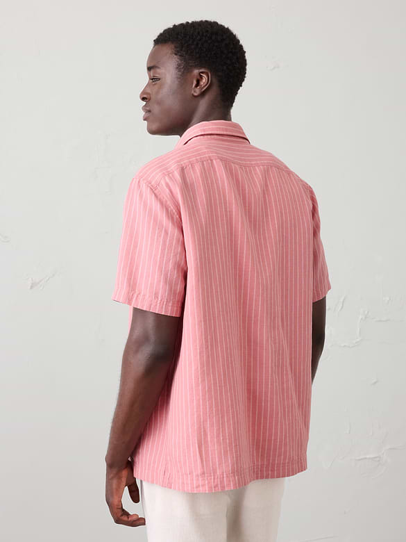 Standard-Fit Linen-Blend Shirt