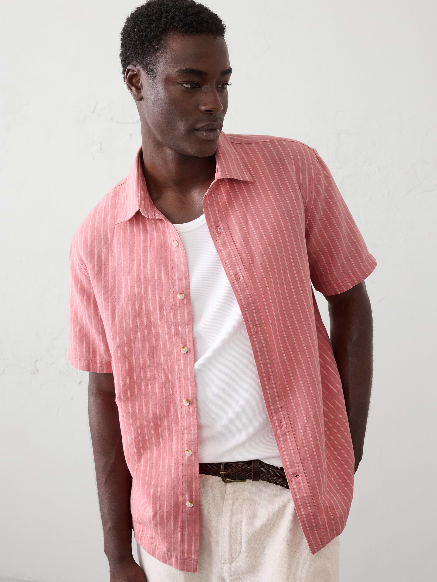 Image number 3 showing, Standard-Fit Linen-Blend Shirt