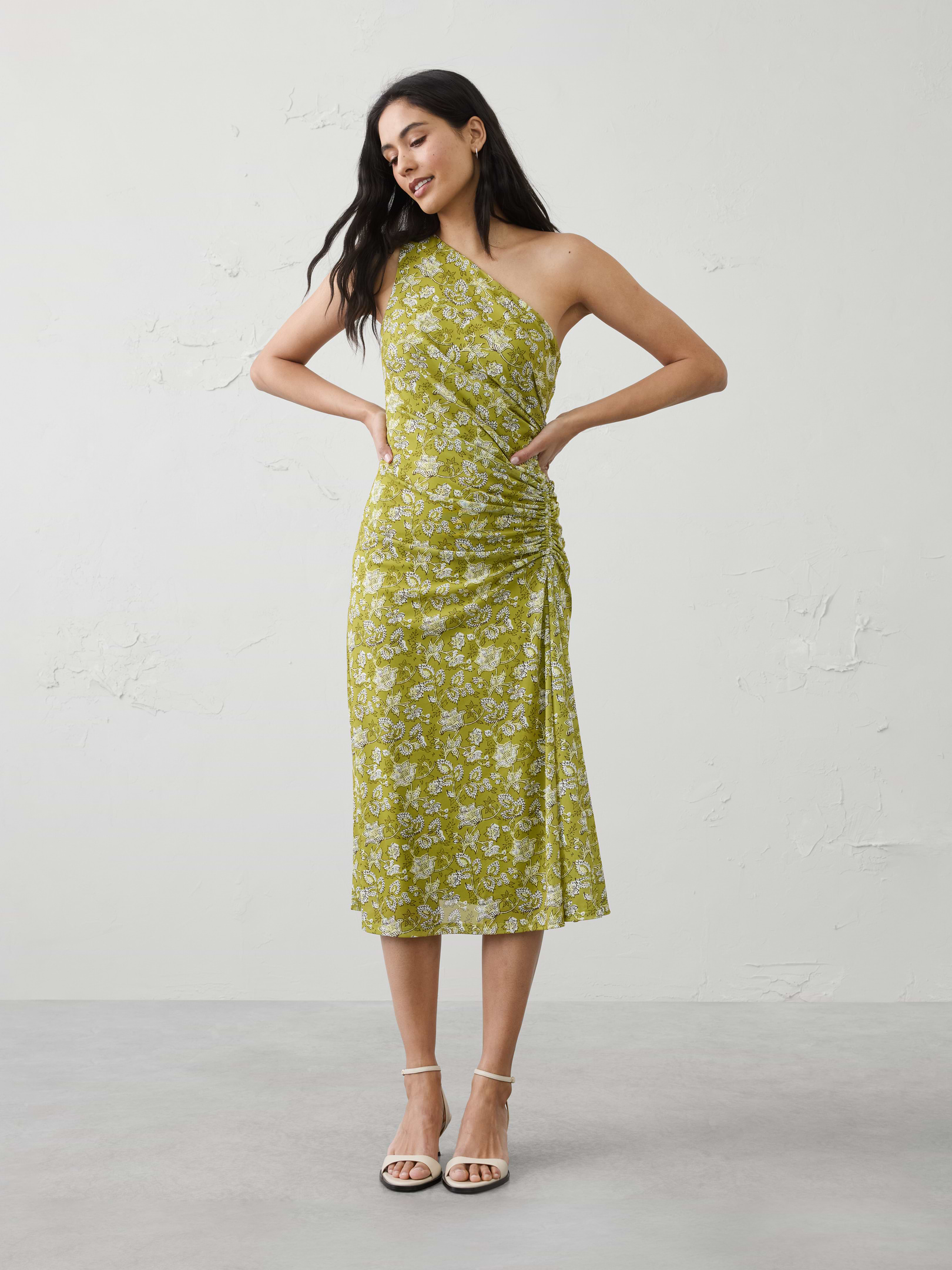 One-Shoulder Midi Dress | Banana Republic Factory