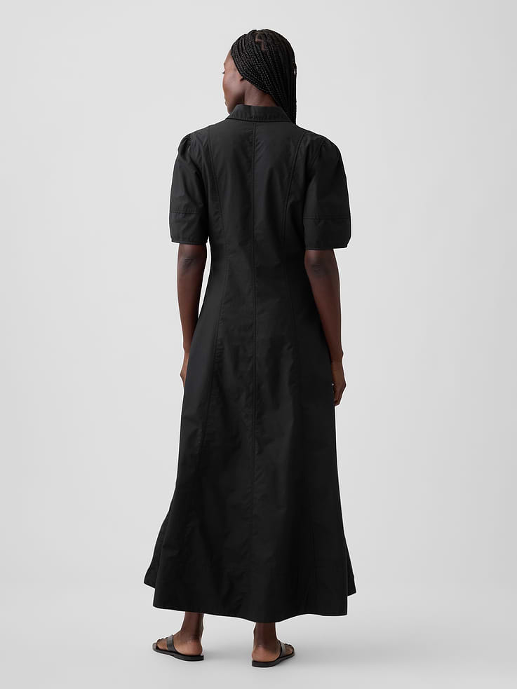 Image number 2 showing, Barrel-Sleeve Maxi Shirtdress