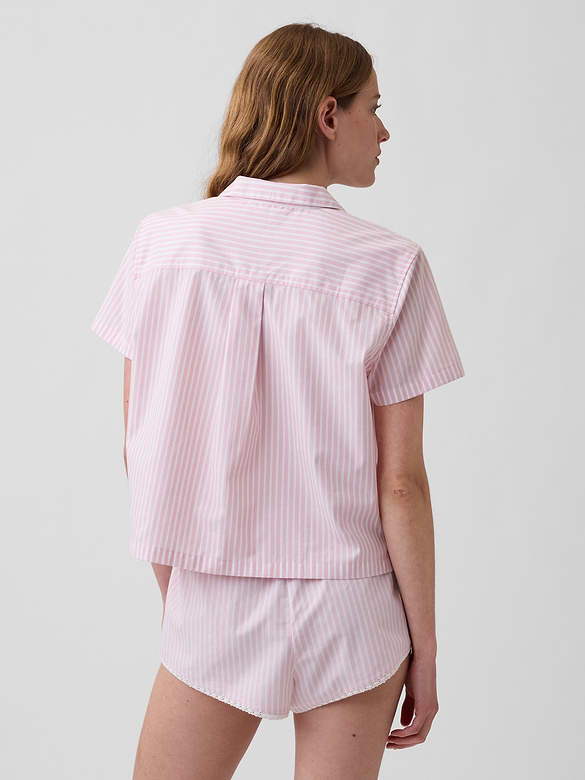 Poplin Crop PJ Shirt
