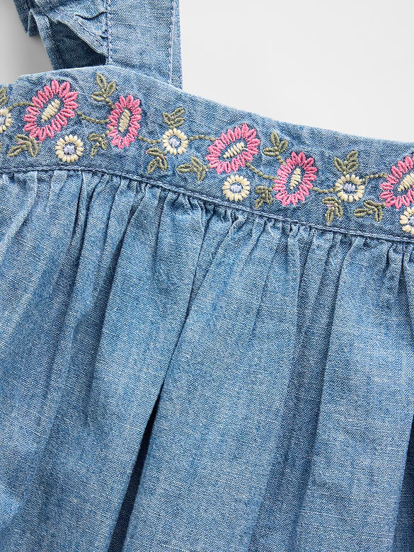 Baby & Toddler Embroidered Denim Dress