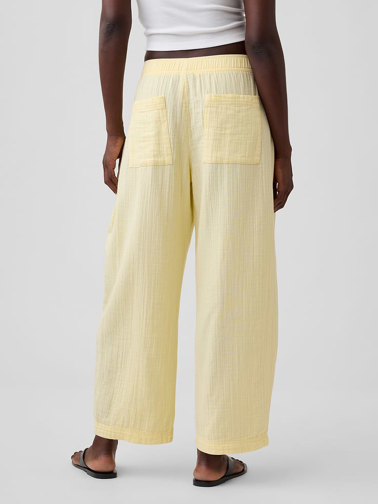 Image number 4 showing, Cotton Gauze Easy Barrel Pants