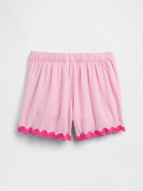 Kids Pull-On Linen-Blend Skort