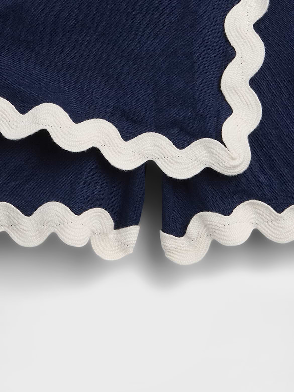 Kids Pull-On Linen-Blend Skort