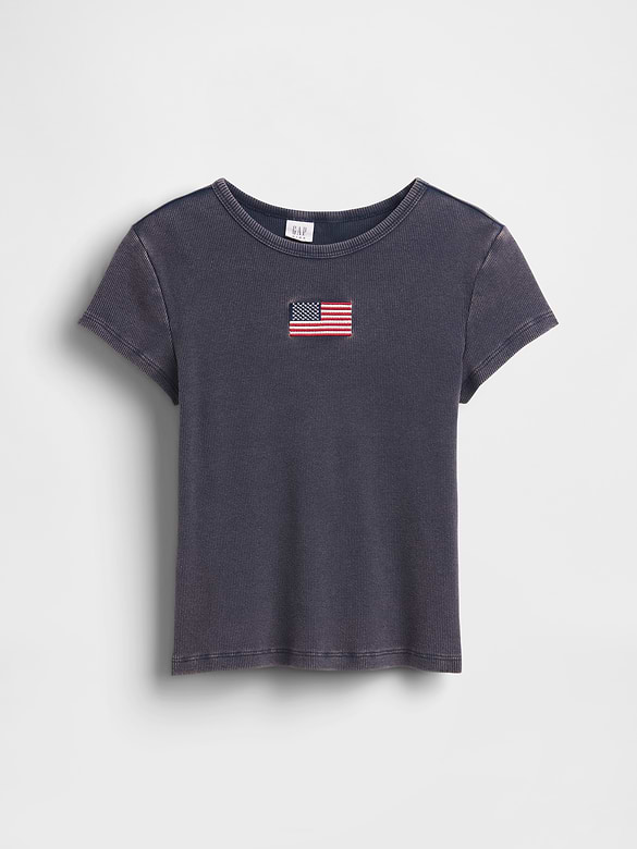 Kids Embroidered Rib T-Shirt