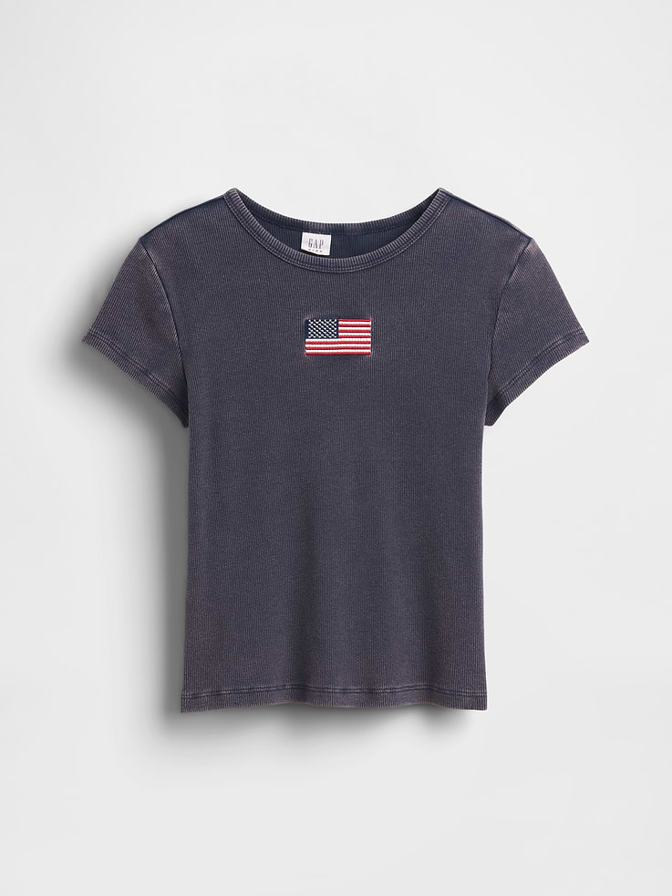Image number 2 showing, Kids Embroidered Rib T-Shirt