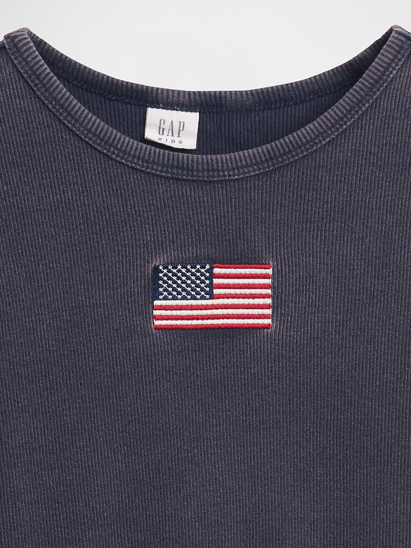 Kids Embroidered Rib T-Shirt