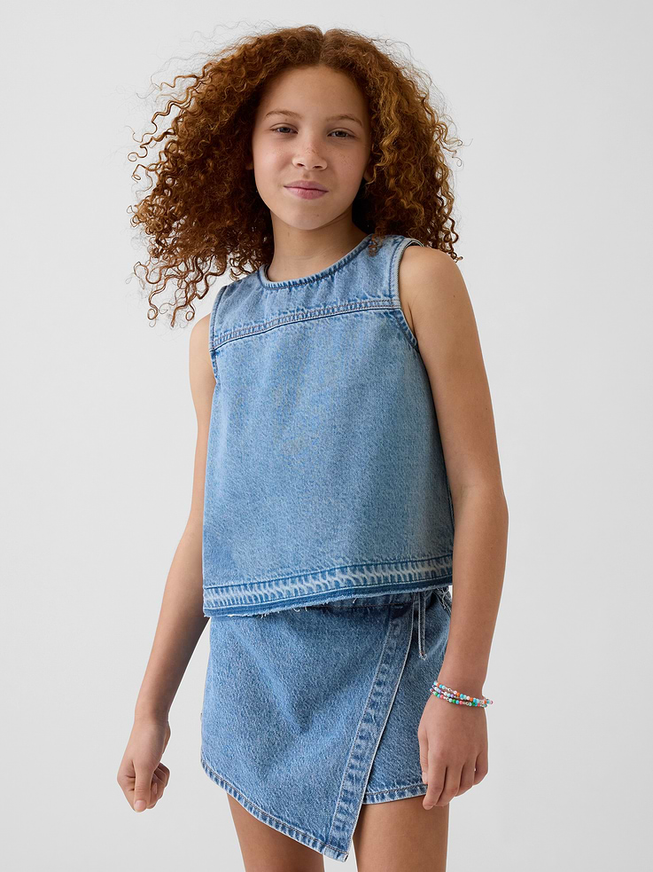 Image number 1 showing, Kids Denim Shell Tank Top