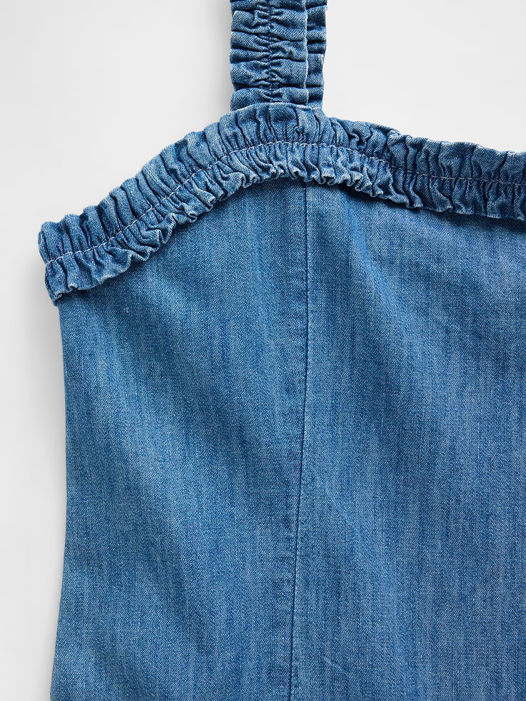 Image number 4 showing, Kids Denim Drop-Waist Dress
