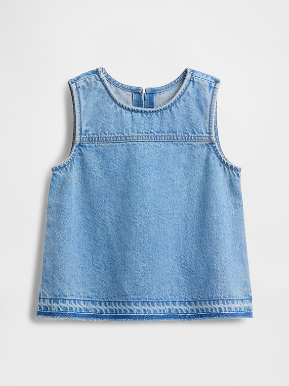 Kids Denim Shell Tank Top