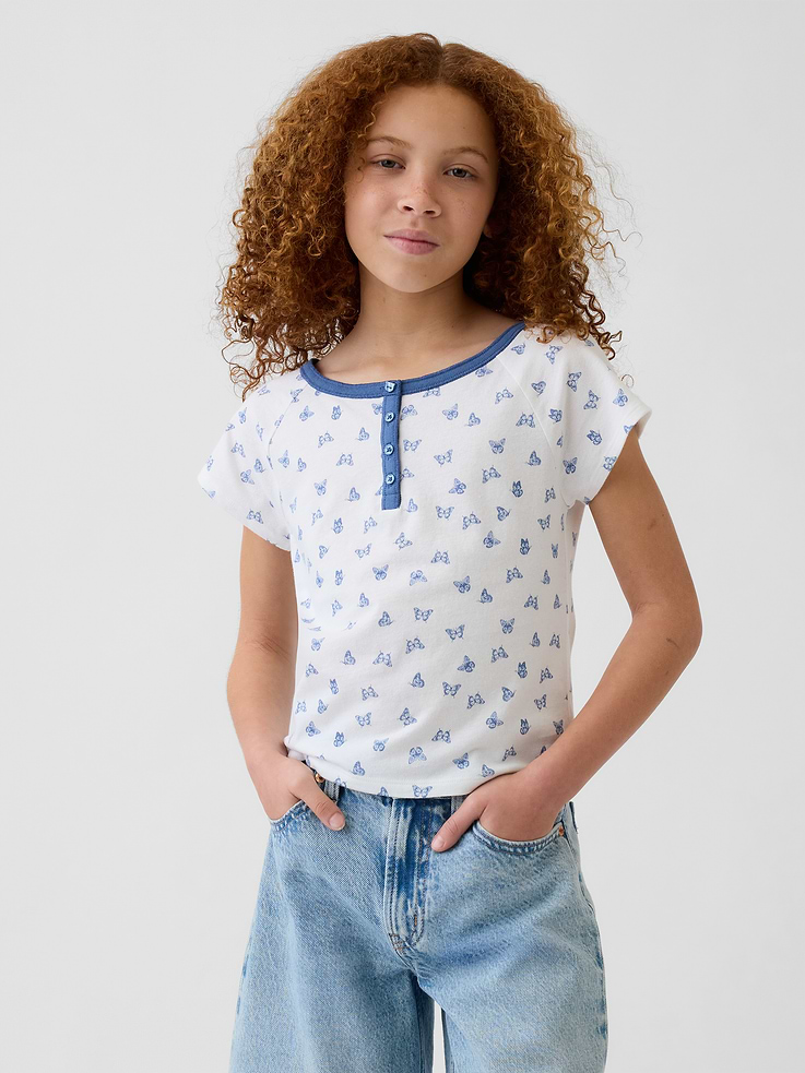 Image number 1 showing, Kids Raglan Henley T-Shirt
