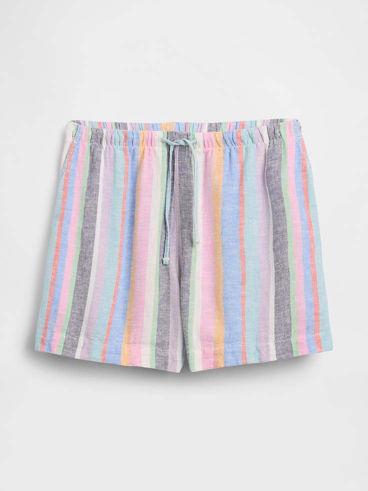 Image number 7 showing, 4" Pull-On Linen-Blend Shorts