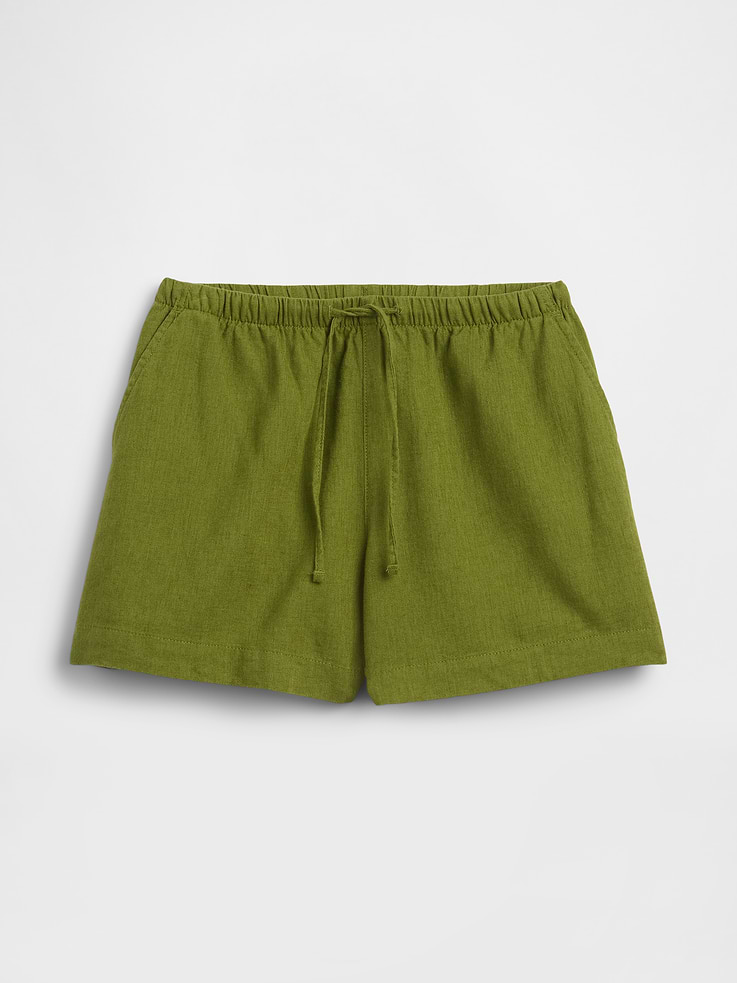 Image number 7 showing, 4" Pull-On Linen-Blend Shorts
