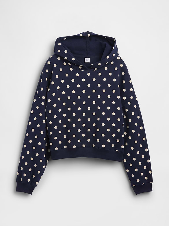 Relaxed Gap Mini-Logo Cropped Hoodie