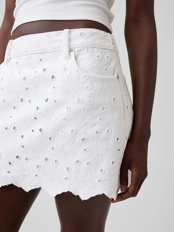 Embroidered Mini Skirt