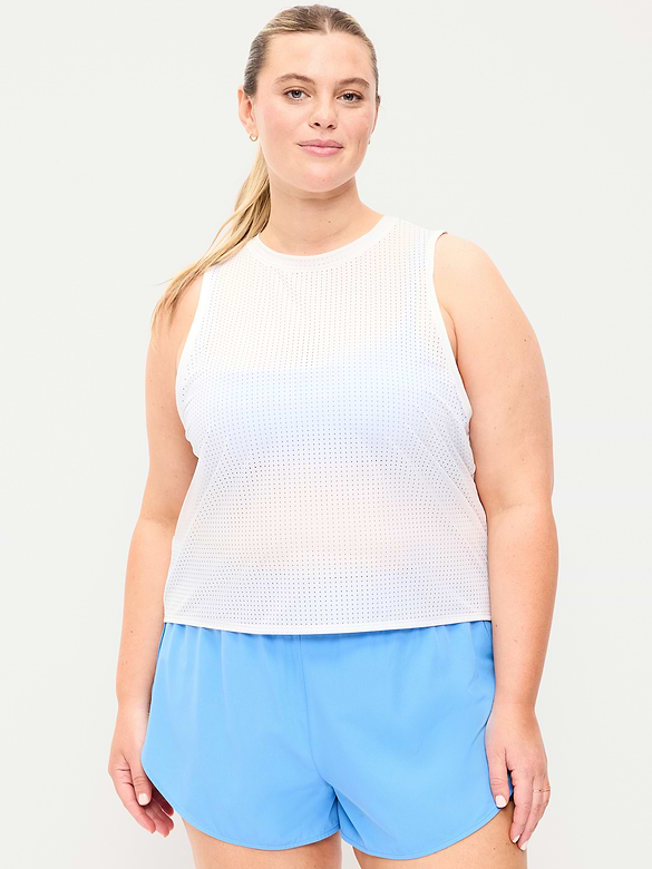 Mesh Muscle Tank Top