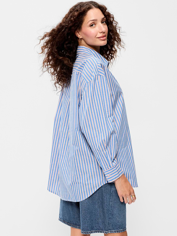 Oversized Button-Down Boyfriend Shirt