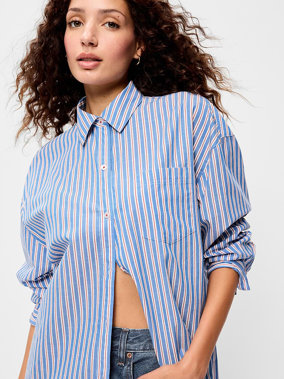 Oversized Button-Down Boyfriend Shirt