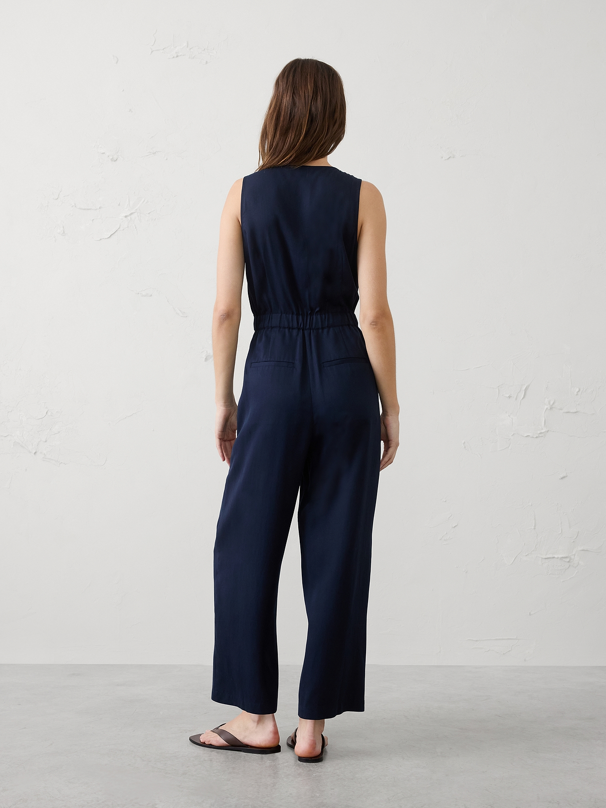 Tencel Cinch-Waist Jumpsuit | Banana Republic Factory