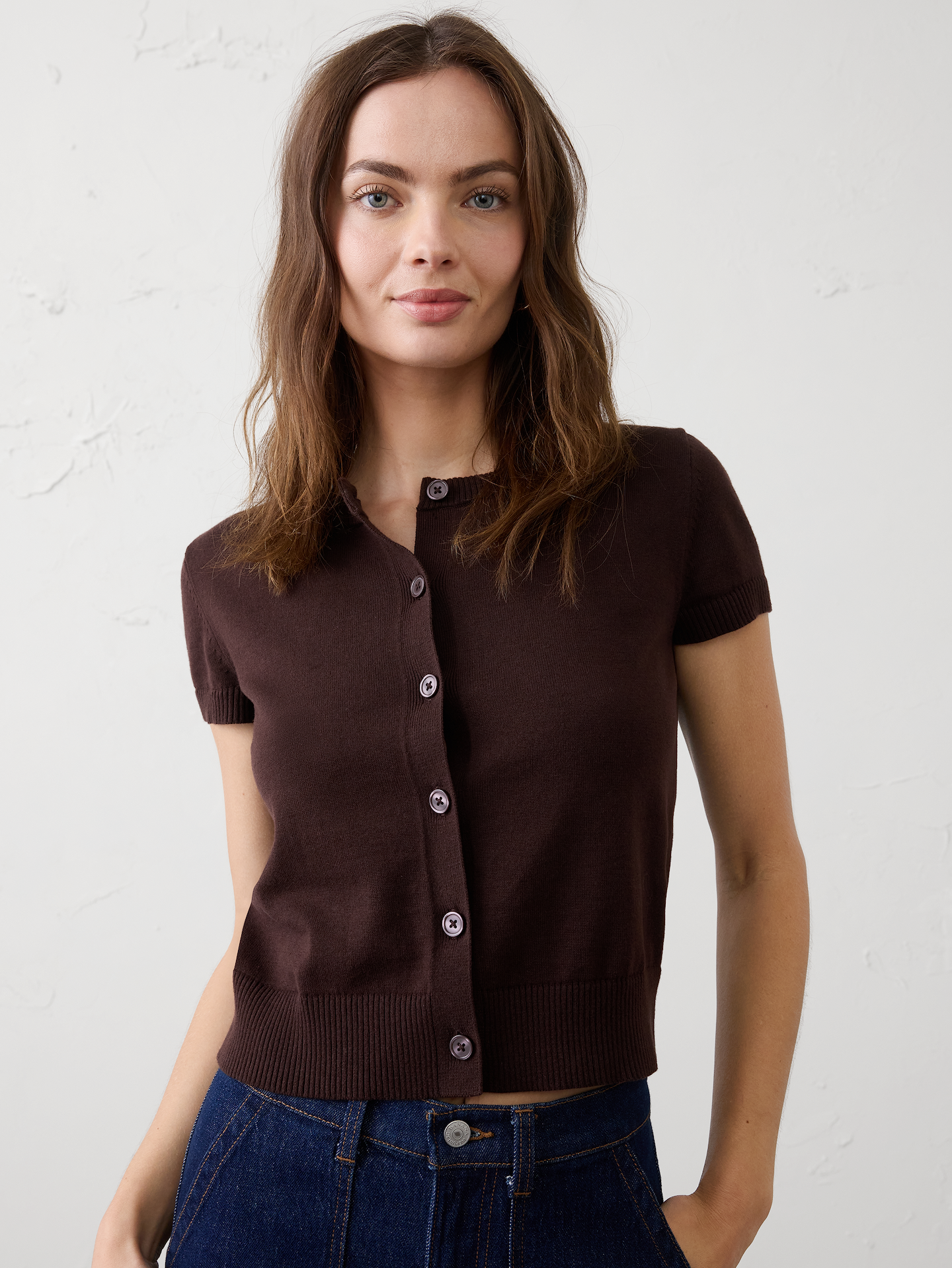 Image number 3 showing, Cotton Cropped Cardigan