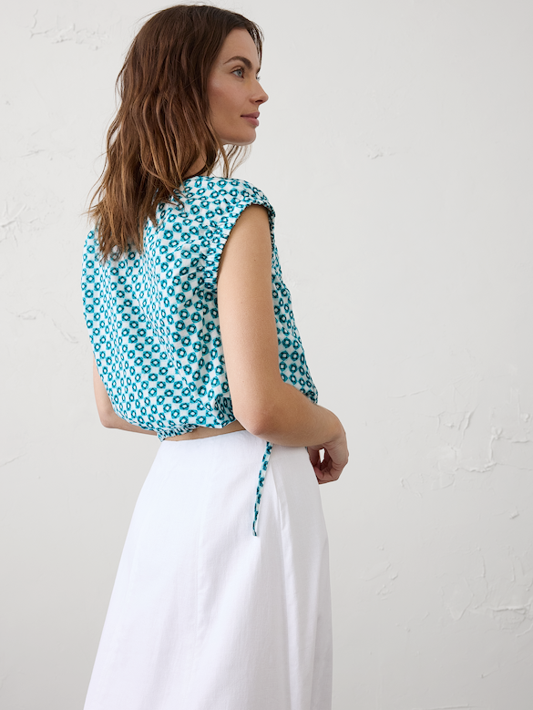Voile Side-Tie Top