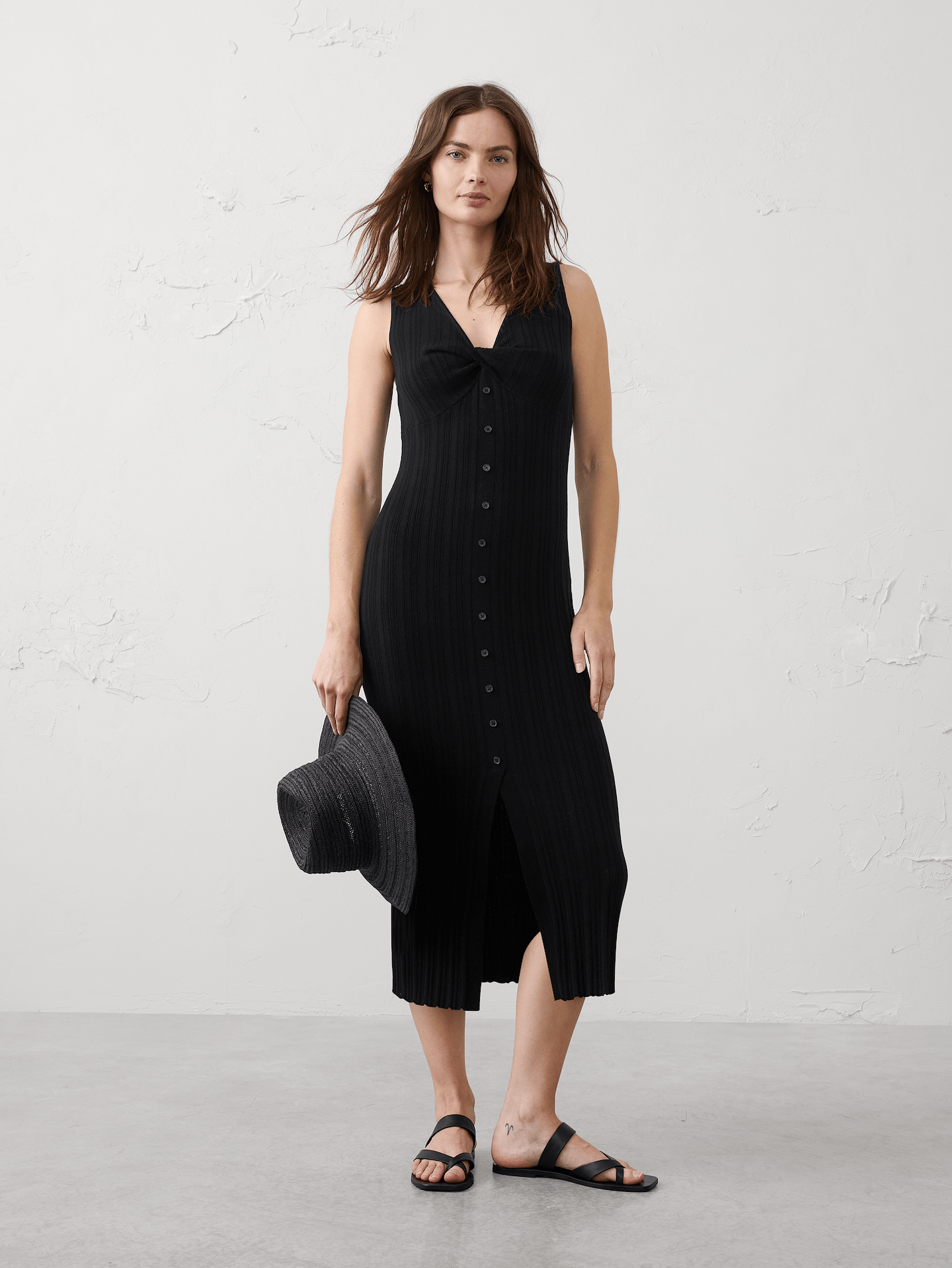 Image number 1 showing, Button-Through Midi Dress