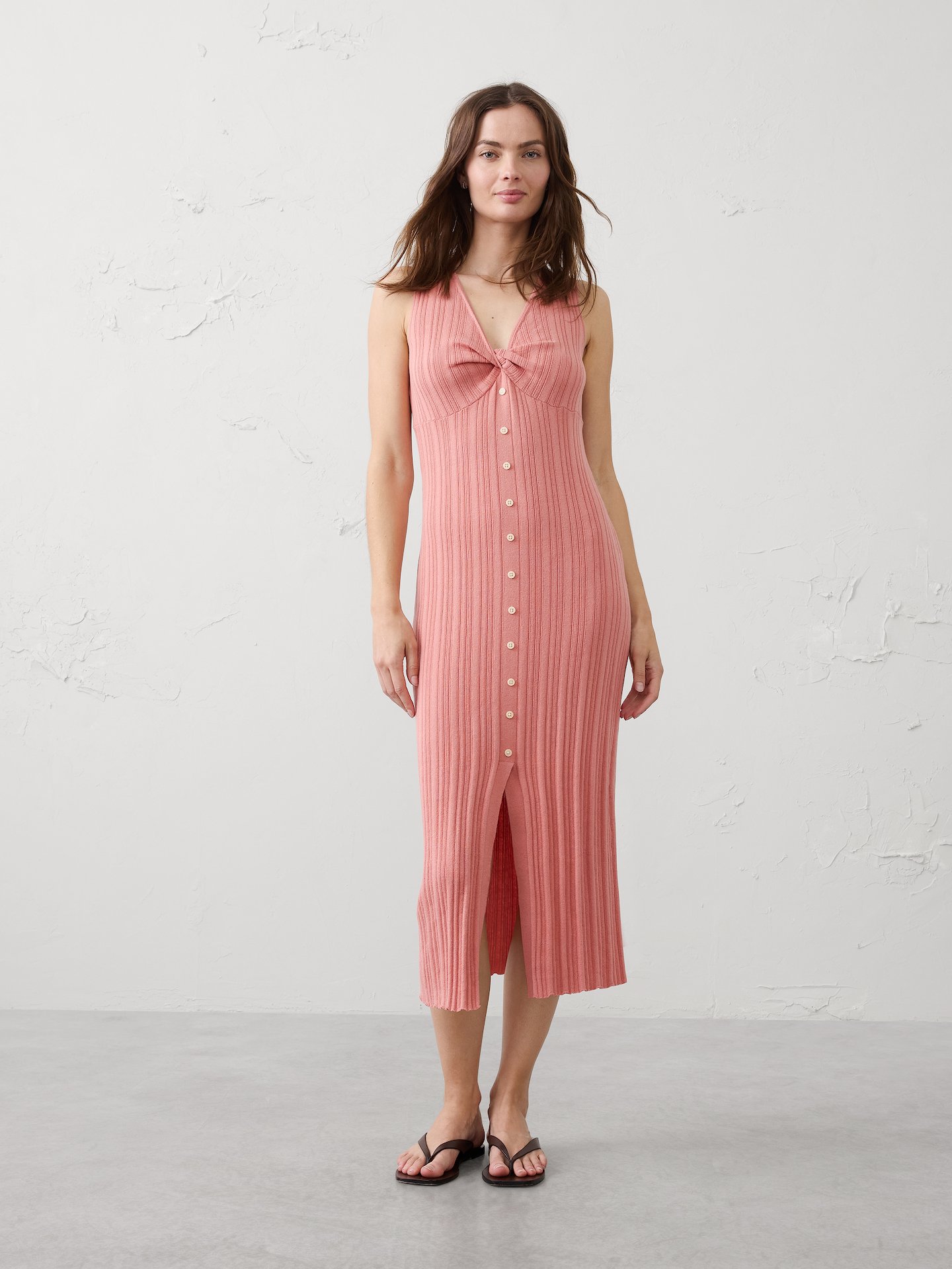 Image number 1 showing, Button-Through Midi Dress