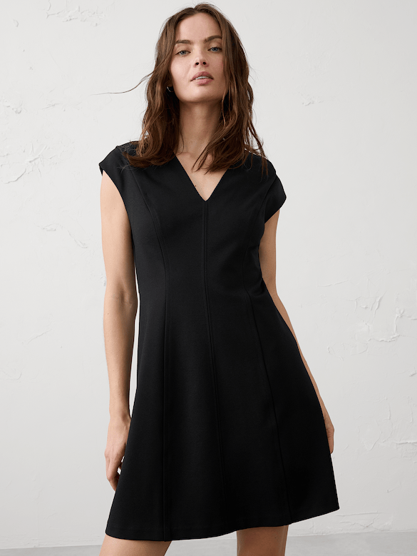 Ponte Seamed Hourglass Mini Dress