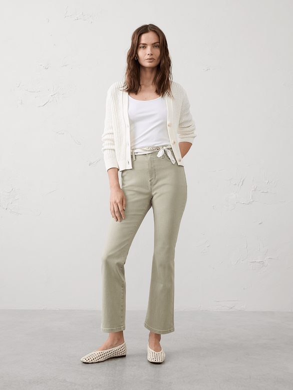 Bootcut High-Rise Cropped Jean