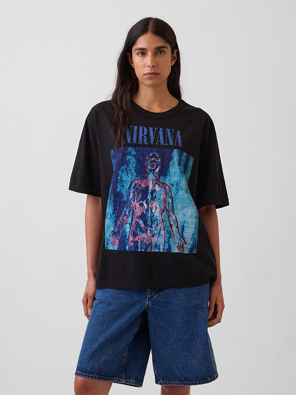 Nirvana Heavyweight Crop Graphic T-Shirt