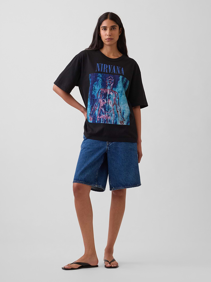 Image number 6 showing, Nirvana Heavyweight Crop Graphic T-Shirt
