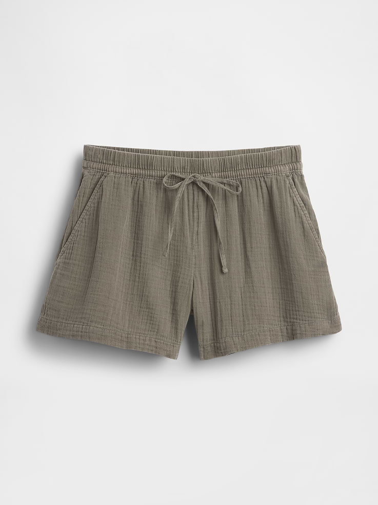 Image number 5 showing, 4" Mid Rise Cotton Gauze Easy Shorts