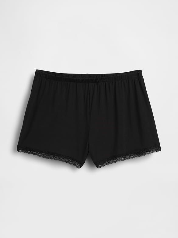 SoftMade Modal Lace-Trim PJ Shorts