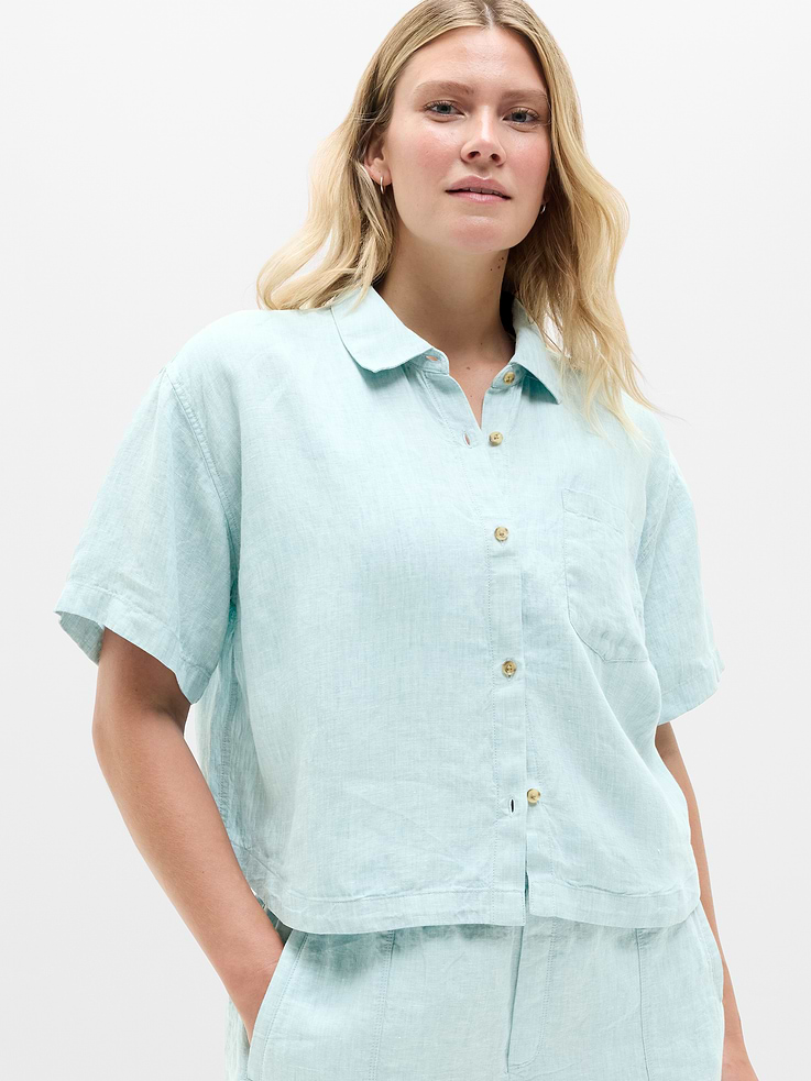 Image number 1 showing, Retreat Linen Short Sleeve Shirt