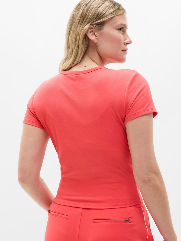 Signature Rib Crop Tee