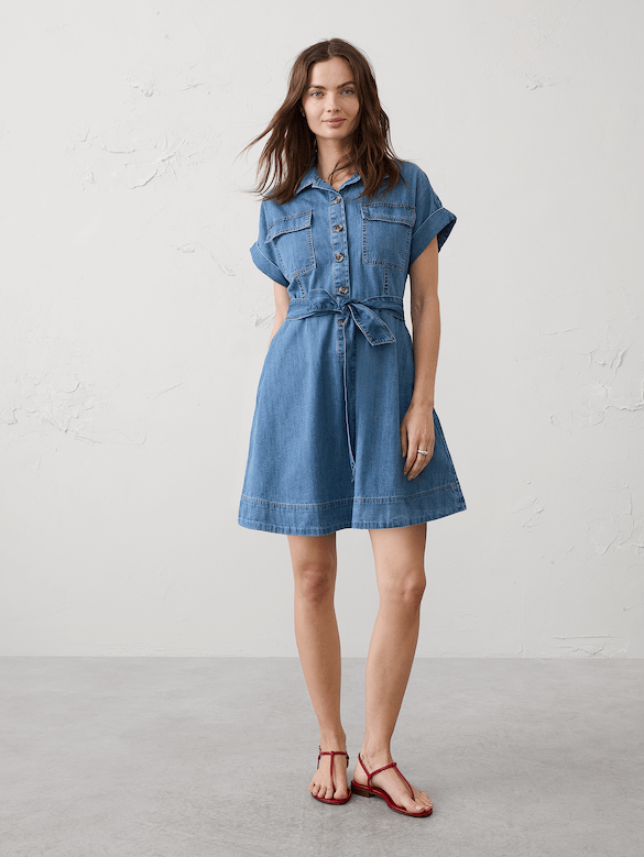 Denim Utility Mini Dress