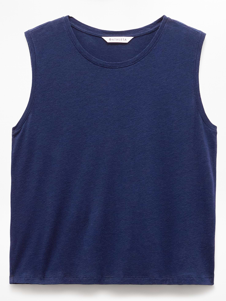 Image number 7 showing, Getaway Linen Blend Muscle Tank